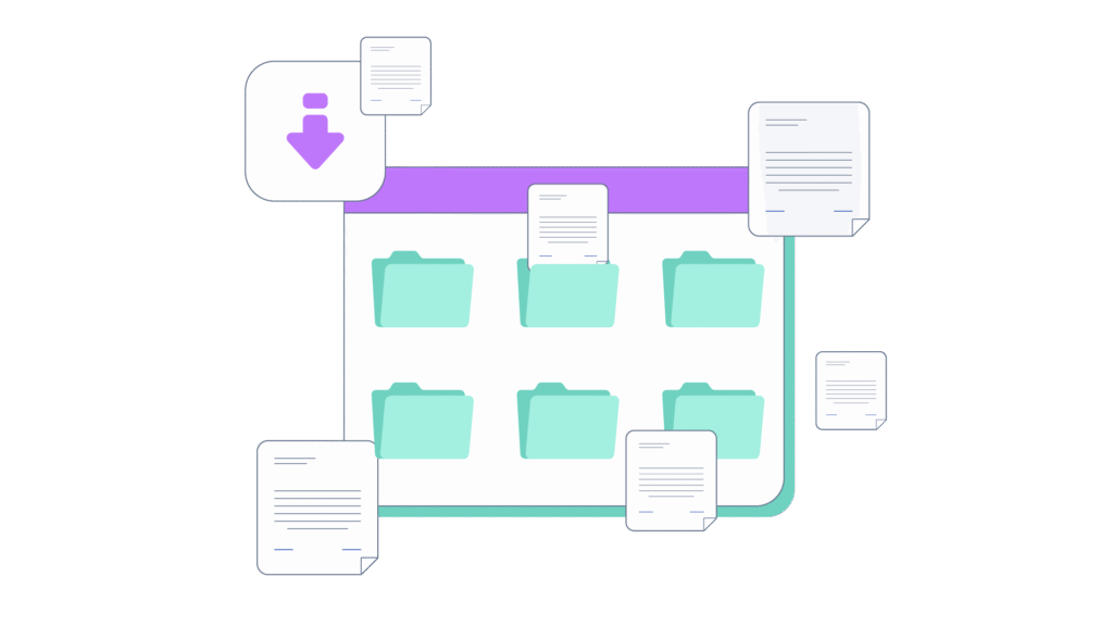 Illustration stockage et archivage des documents
