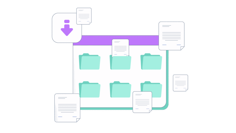 Illustration stockage et archivage des documents
